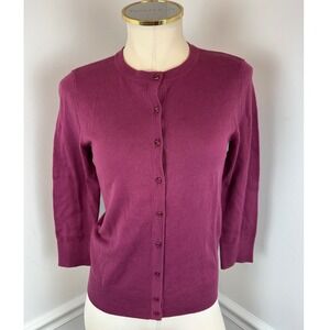 LOFT Outlet Lightweight Purple Button Front Cardigan NWT | XS